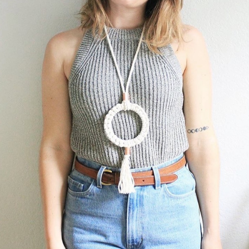 Handmade Macrame & Copper Necklace